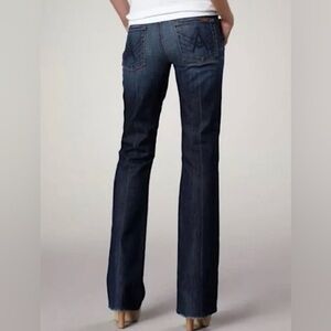 7 For All Mankind Women’s A Pocket Rhinestone Dark Wash Flare Jeans Size 29